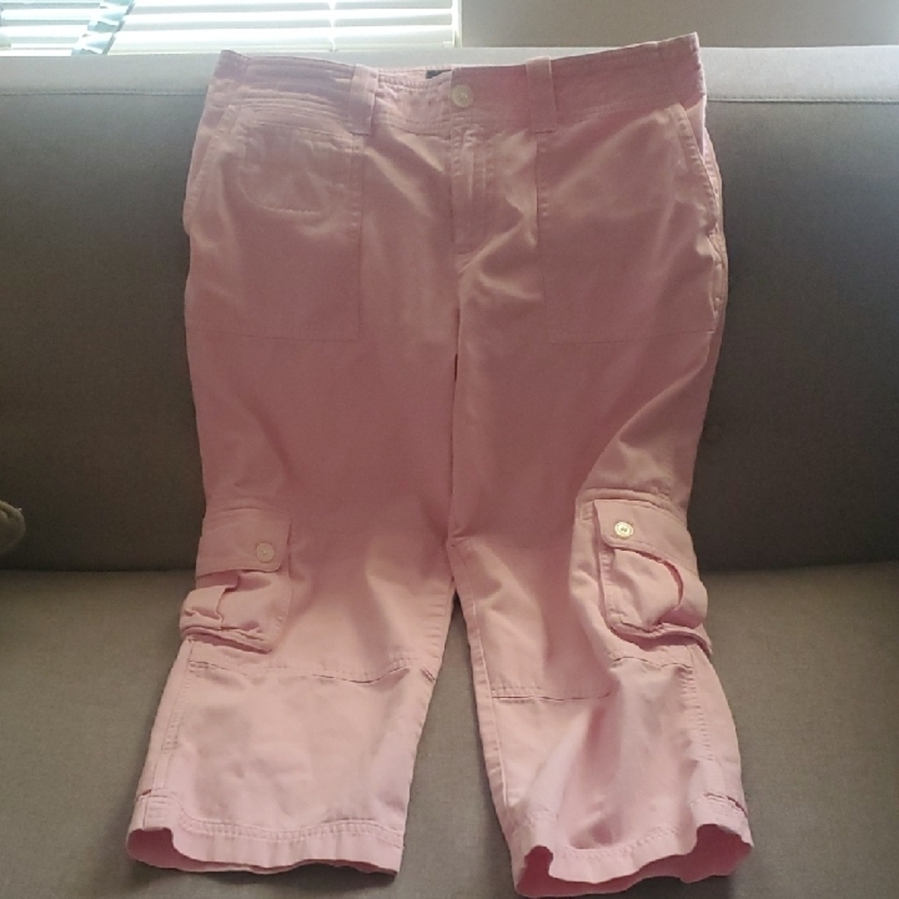 Lauren Ralph Lauren Womens Size 6p 6 Petite Pink Capri Pants Capris Pant